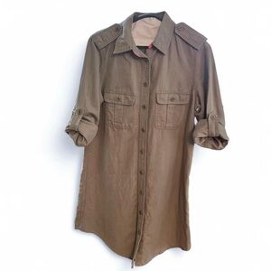 Zadig & Voltaire Y2K vintage khaki button up shirt EUC